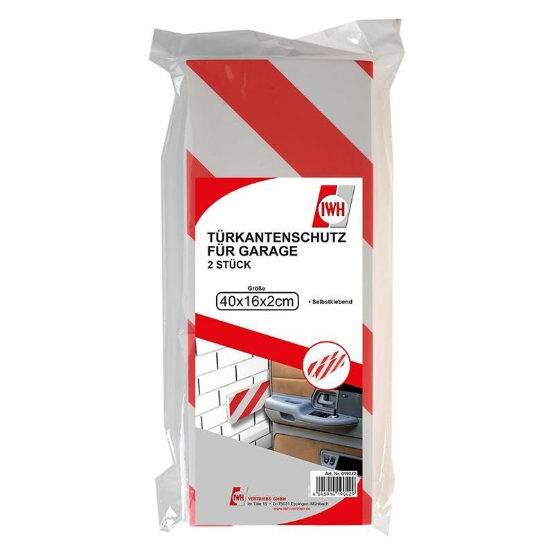 IWH Autotür-Schutzleiste für Garage, weiß / rot 019042 bei   günstig kaufen